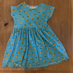 Blue Kids Dress with Lemons